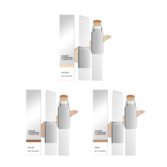 现货Blanc Cover Cream Stick V粉底棒 双头带刷子轻薄服帖粉底液