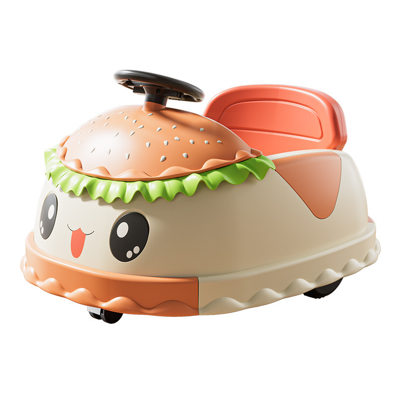 Hamburgo coche de choque eléctrico, coche de juguete para niños y niñas, coche de control remoto para bebés, coche de cuatro ruedas para adultos, carga Bluetooth