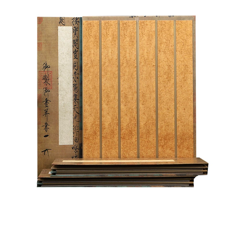 Folding book, custom ruler, simple slips, screen, antique small regular script, special calligraphy, retro paper, blank rice paper album