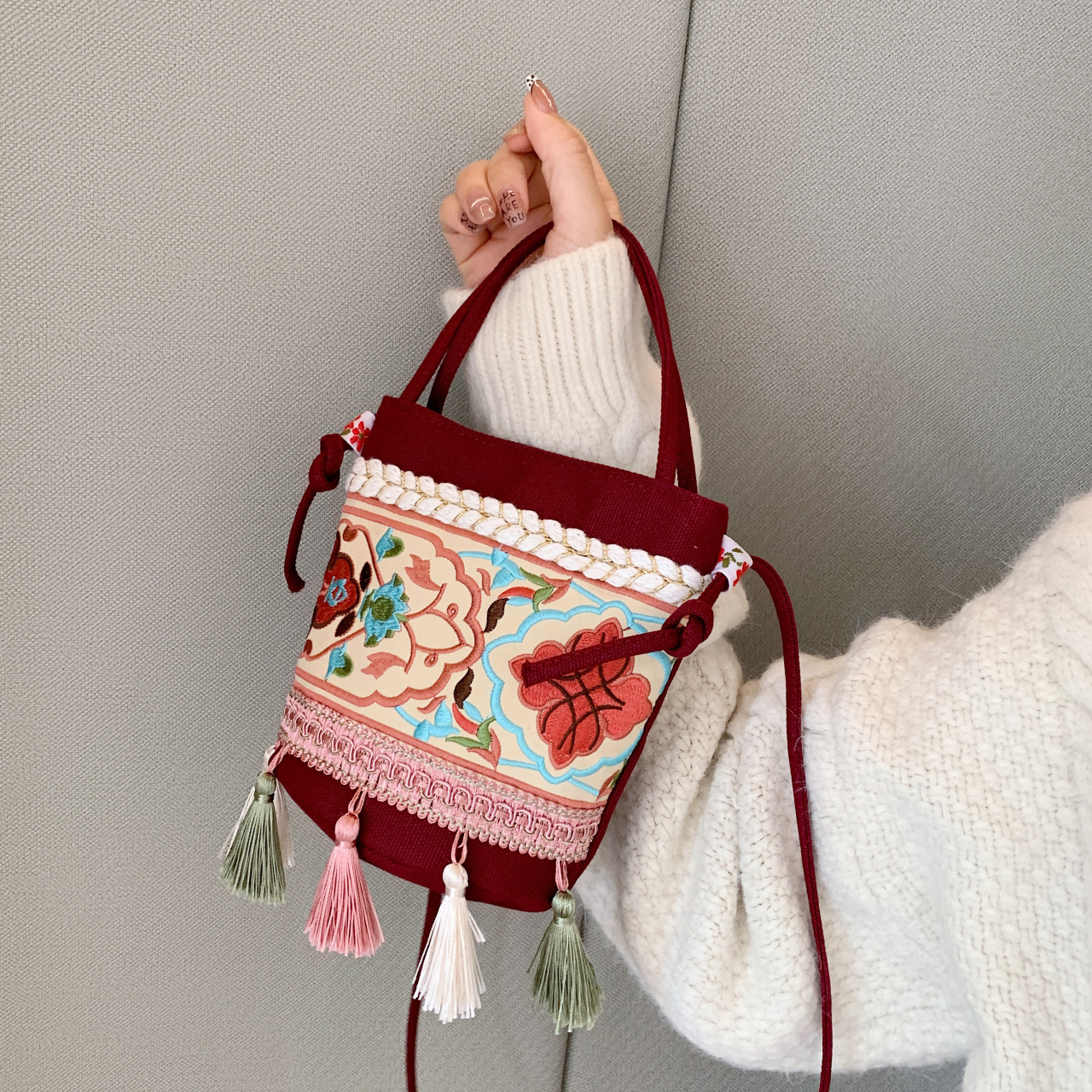 Ethnic one-shoulder bag