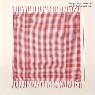 Cross-border Hot Sale Arab Square Scarf Tassel Classic Scarf Tactical Arafat Tassel Turban Ethnic Style Hijab