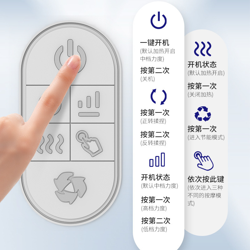 頚椎マッサージ枕マッサージ器首腰両用脚部ホット家庭用多機能マッサージパッド充電式マッサージ器|undefined