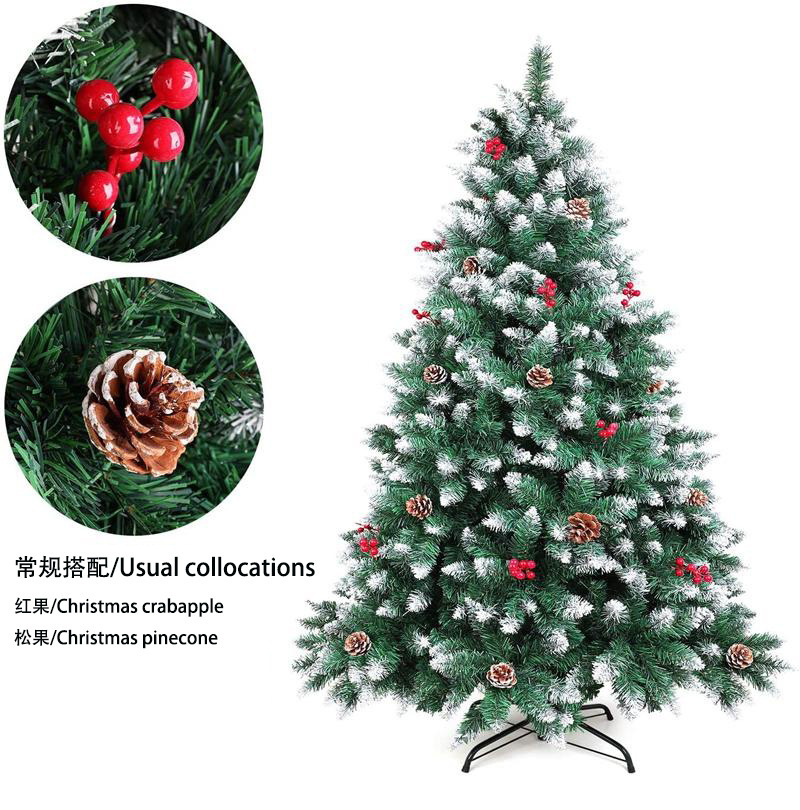 亚马逊送礼热销仿真圣诞树植绒白色落雪糖果装饰伸缩树可折叠摆件-阿里巴巴