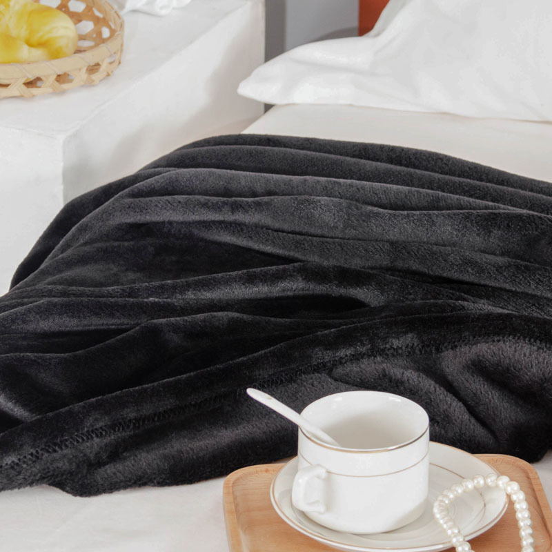 Suministro transfronterizo en nombre de 280 gramos de color sólido, manta de siesta de terciopelo Falai, manta de sofá, manta, logo personalizado