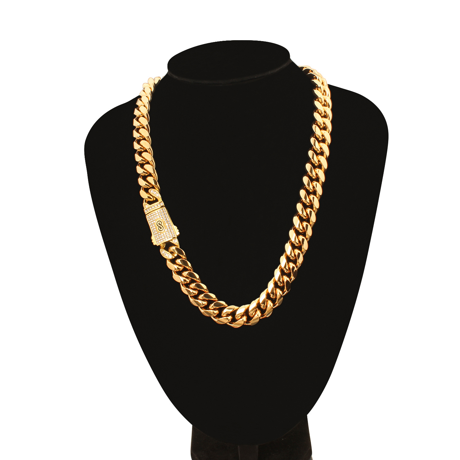 33g Weight Box Clasp Closure Clasp Closure Type Chain Necklace Classification 304 Stainless Steel Chain Material Cuban Link Chain Curb Chain Chain Type 1 Piece Quantity Holiday, Party Occasion 304 Stainless Steel Material Geometric Pattern All Seasons Season Men's Gender Plating Design Hip-Hop, Punk Style Hip-Hop Punk Geometric 304 Stainless Steel Plating Men's Chain Necklace Men Chain Necklaces 1