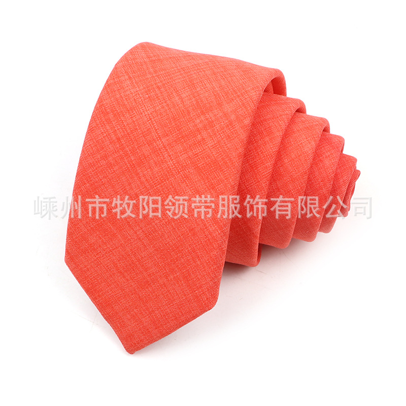 Solid color casual tie 5