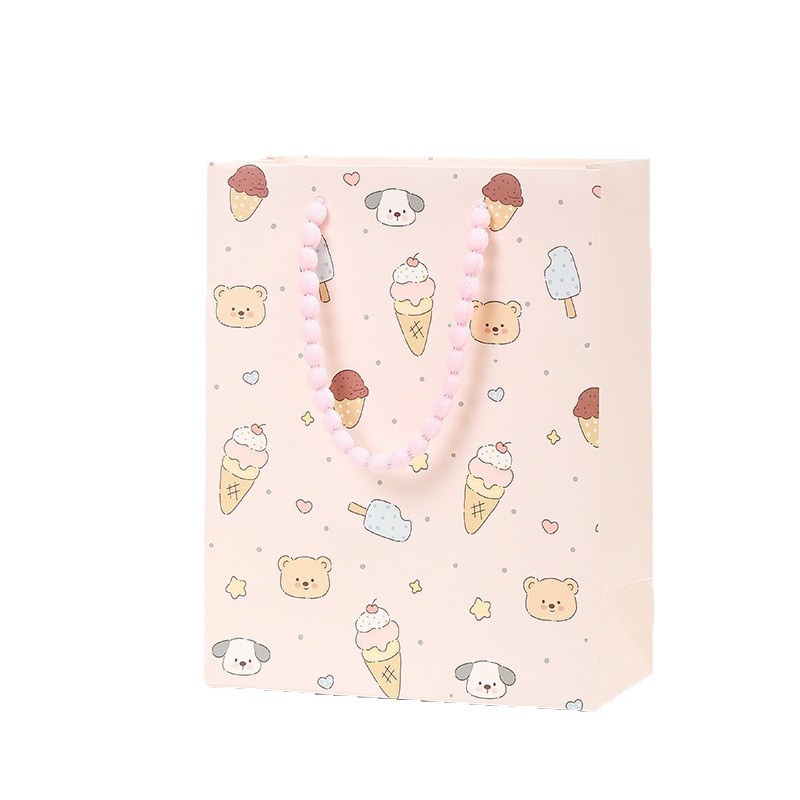 Nuevas bolsas de regalo exquisitas con diseño de animales de dibujos animados en relieve con cuerda de burbujas, directamente del fabricante, para el Día de la Mujer y San Valentín.