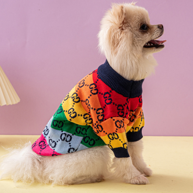 Dog Sweater Thickened Double Layer High Elastic Trendy Brand Pet Sweater Fadou Koji Cat and Dog Clothing Pet Supplies Dog Sweater Thickened Double Layer High Elastic Trendy Brand Pet Sweater Fadou Koji Cat and Dog Clothing Pet Supplies