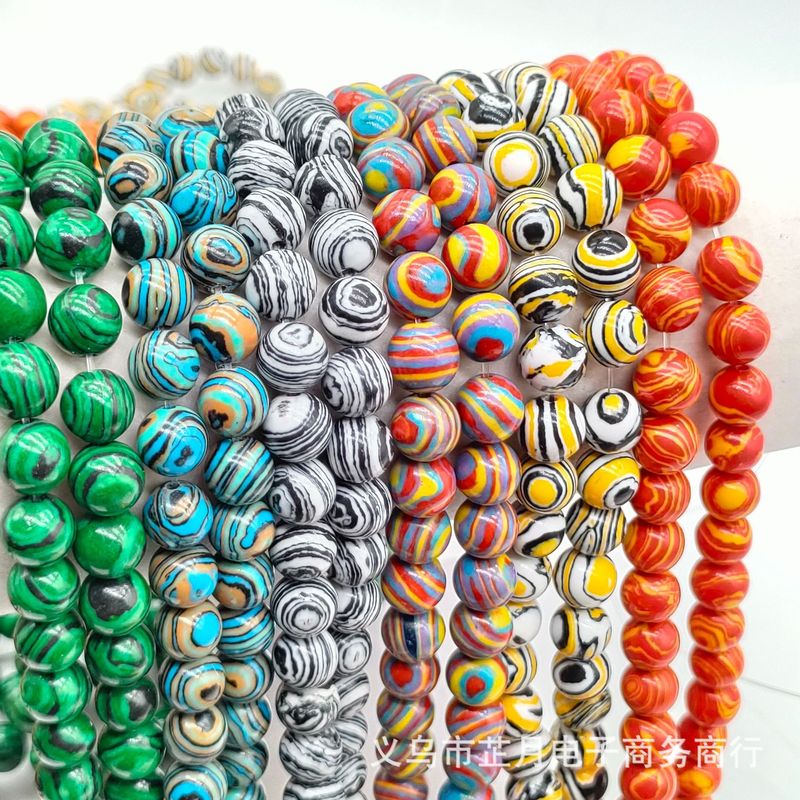 Zhiyue jewelry synthetic malachite loose beads wholesale color malachite natural texture DIY beaded accessories