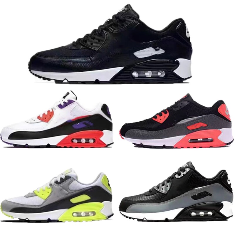 Putian Naike Official Air Max 90 Retro Shock-Absorbing Anti-Slip Lightweight Low-Cut Casual Men's and Women's Air-Cushion Running Shoes