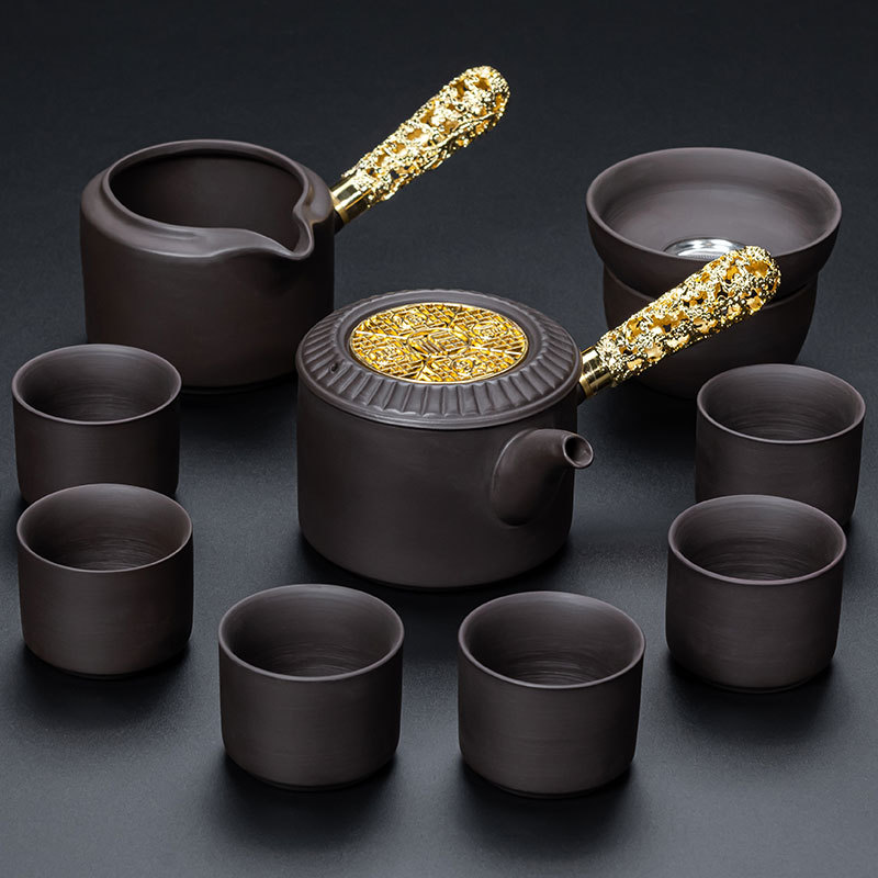 ★기간 한정 핫 세일★✲☾☾✲자색 모래 10개(다섯 가지 축복이 당신의 문에 옵니다) - 측면 손잡이/금색✲☾☾✲