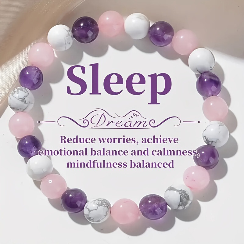 temuXiyinTK's cross-border best-selling bracelet features natural amethyst and white turquoise, attracting romantic charm and a gentle, unique style temuXiyinTK's cross-border best-selling bracelet features natural amethyst and white turquoise, attracting romantic charm and a gentle, unique style