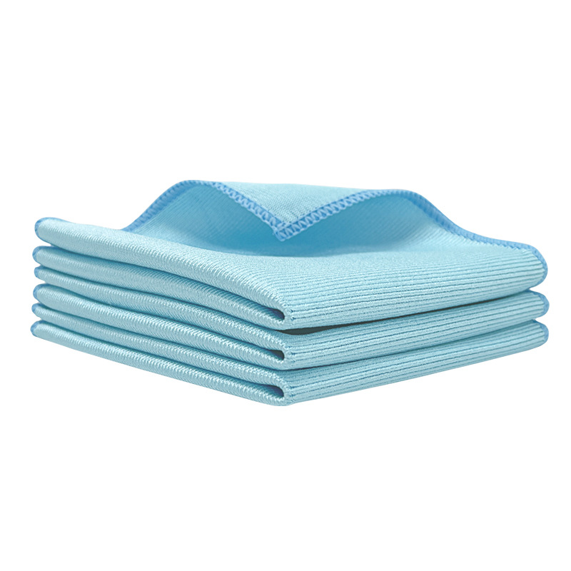 Paño de limpieza de tela de vidrio fibra ultrafina aceite absorbente fuerte eliminación de artefactos de vidrio almohadilla de fregado para el hogar sin costuras