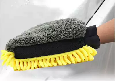 to the Paint Surface, Chenille – Car cleaning tools - coral-fleece-chenille-gloves-color-matching