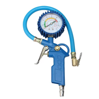 Air pressure gauge/tire pressure gauge with Inflatable Car Tire Pressure Gauge - blue-scale