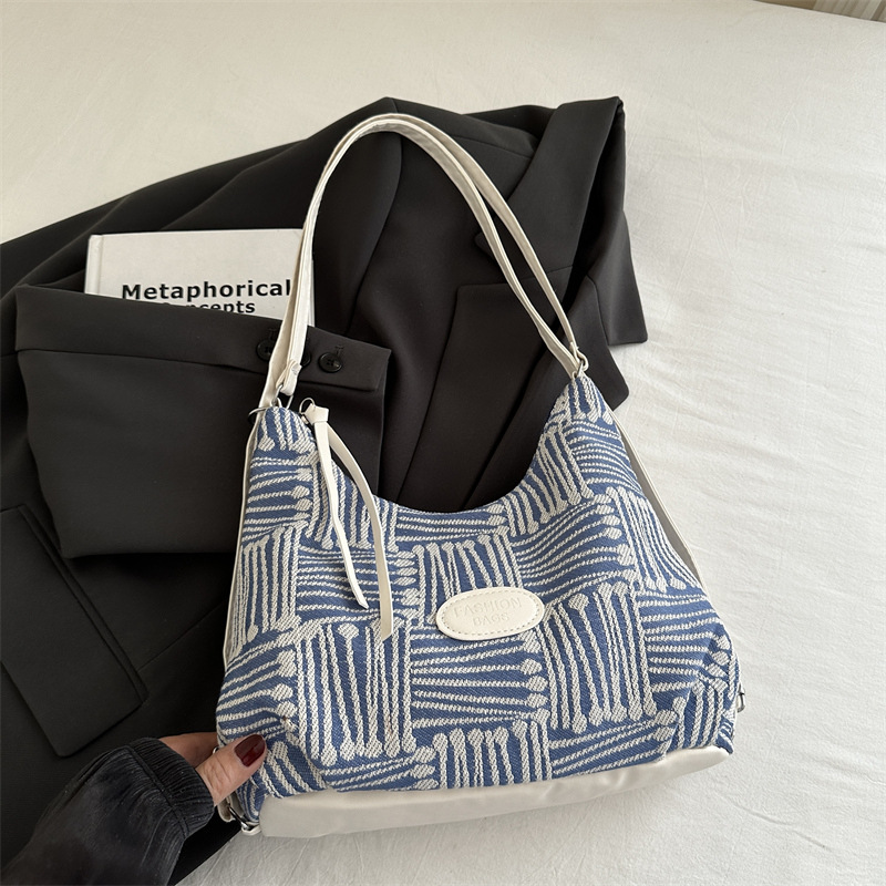 Bolso de lona para mujeres 2024 nuevo otoño bolso universitario de doble propósito mochila de hombro de viaje universal mochila de hombro
