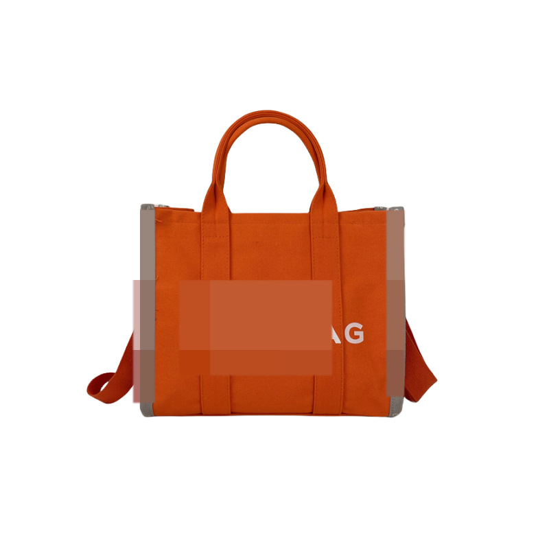 Bolso de mano de gran capacidad Bolso de mensajero de lona simple de moda Bolso de hombro de color de contraste para mujer de moda Simple y versátil