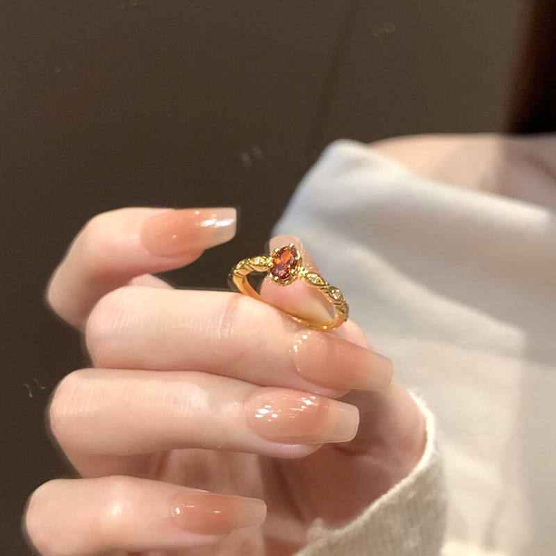 Anello donna oro rubino melograno stile antico lusso gioielli_voghion.com