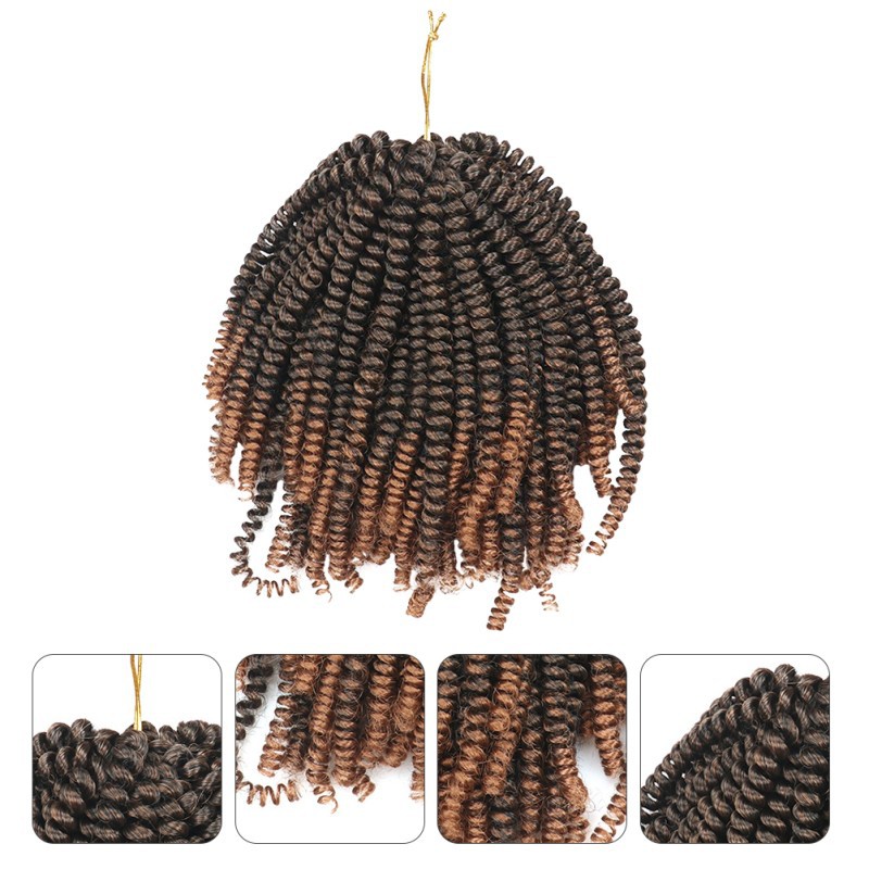 Fjäderflätad Fjädertwist Kemisk Fiber Smutsig Fläta Hårförlängning Virkad Hårperuk_voghion.com