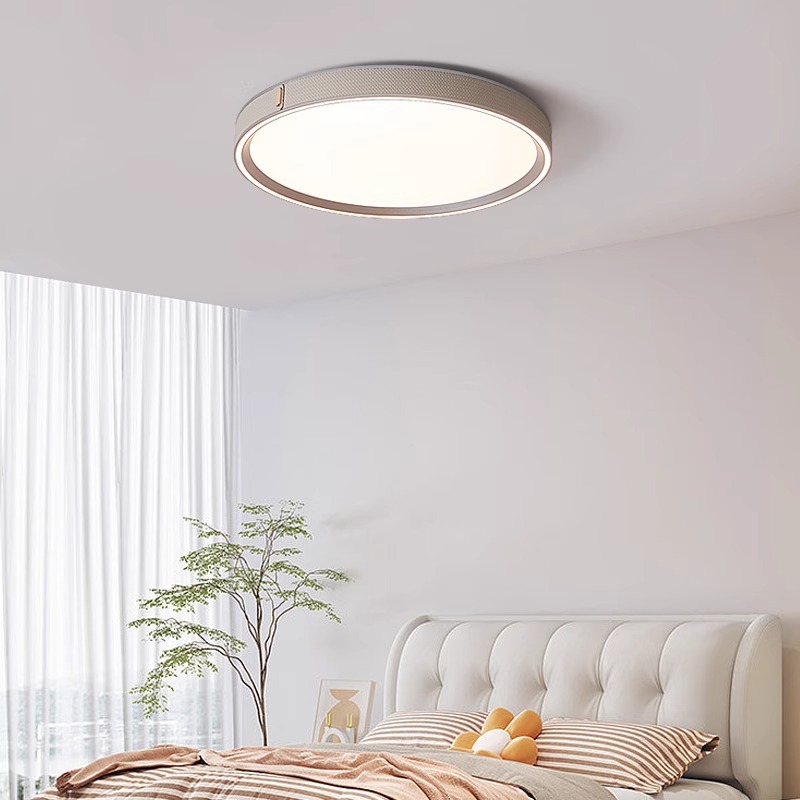 新款皮革北欧卧室吸顶灯书房灯客厅阳台无主灯设计小蛮腰吸顶灯具