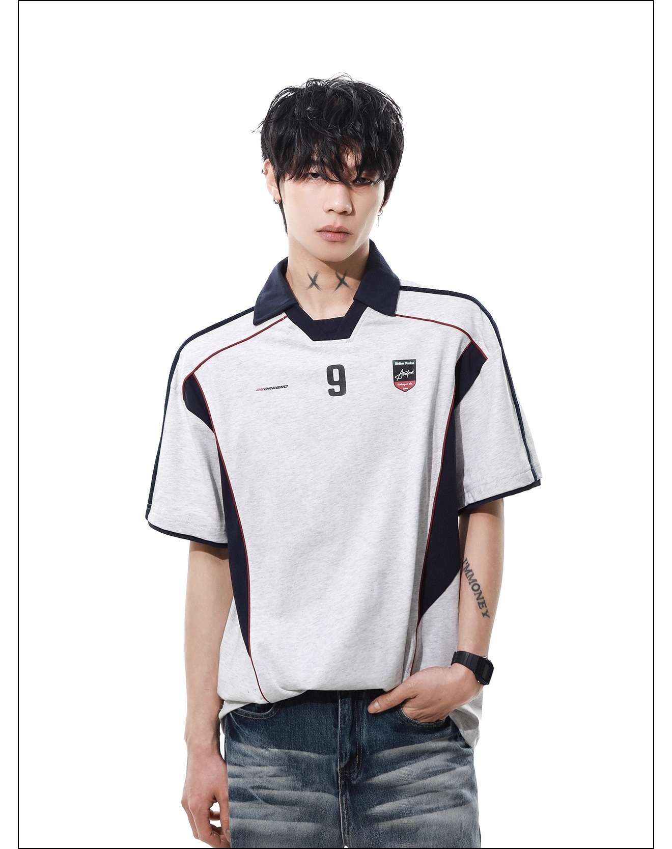 American College-style Letter Print Short-sleeve T-shirt For Men And Women, Summer Street Style Loose Casual Polo Shirt_viptrois.com
