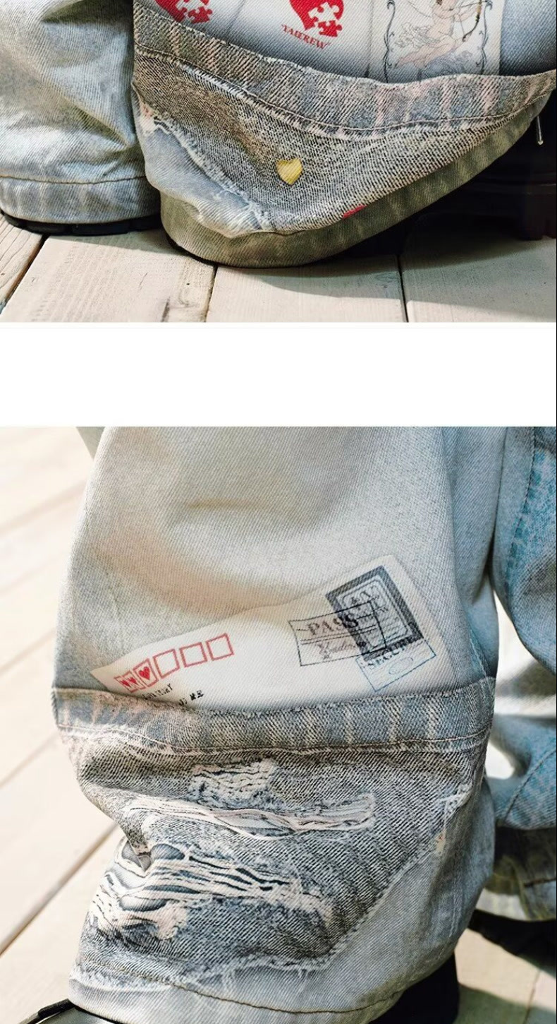 Heavy Duty Embroidered Straight Leg Jeans High Waisted Loose Wide Leg Trousers For Men And Women Spring Autumn New Style_mkmklike.com