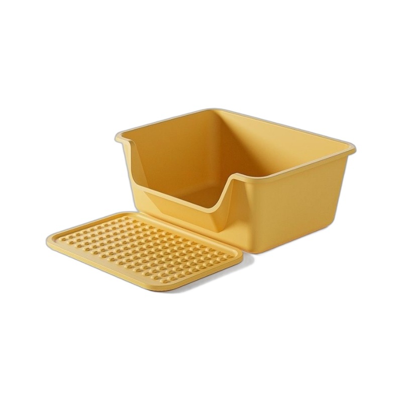 Envío gratis caja de arena para gatos de gran tamaño con almohadilla de arena para gatos anti-salpicaduras