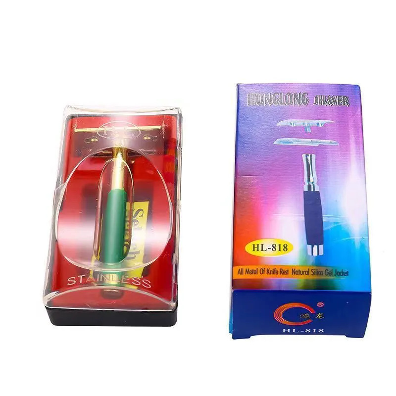 Stainless Steel Old-Fashioned Razor Manual Shaving Razor Men's Shaving Razor Holder Double-Sided Blade Shaving Razor