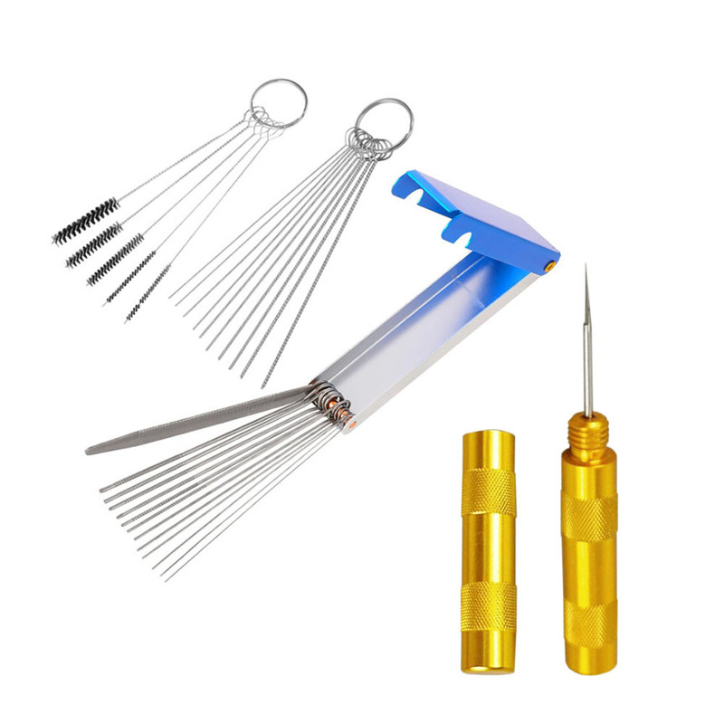 Spray gun cleaning brush spray pen cleaning tool auto repair spray gun small hair rinse nozzle ventilation four sets spray pen accessories