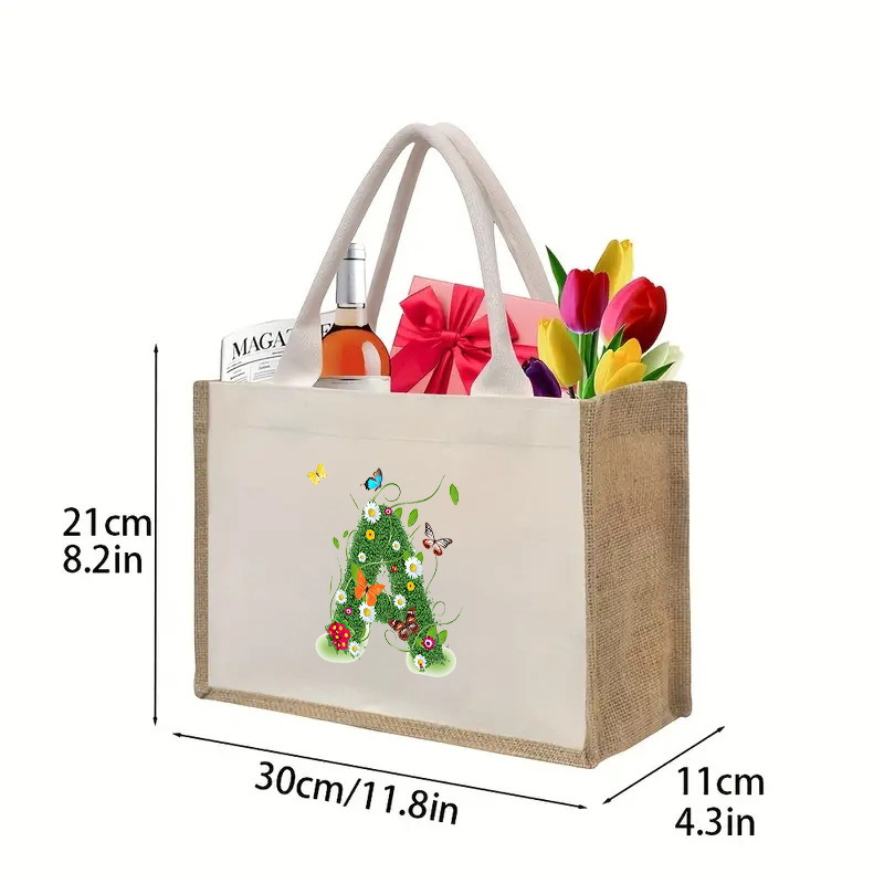 Women's Medium Canvas Letter Basic Classic Style Open Shopping Bags display picture 10