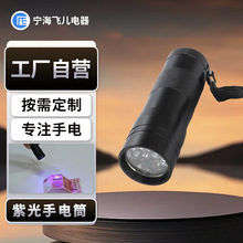 紫光手电筒UV12紫光照明强光电筒验钞荧光检测宠物尿渍荧光检测灯