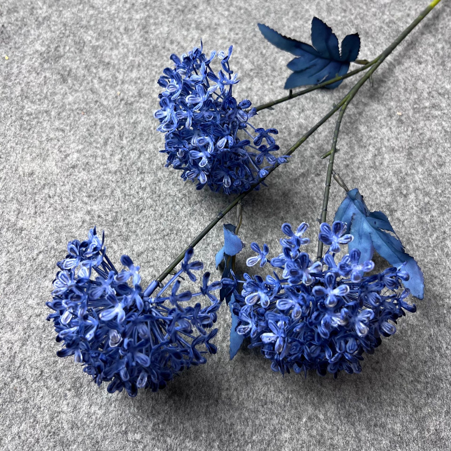 Wooden hydrangea dark blue