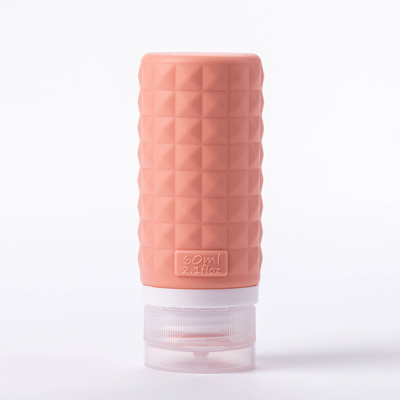 Viaje de silicona botella de 60ml 90ml gran capacidad conjunto de presión a prueba de fugas botella de almacenamiento de cosméticos nueva