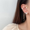 Ultra cents zircon star tassels Earloop No pierced ears A small minority design Light extravagance Ear bones Xian Qi Ear clip Earrings