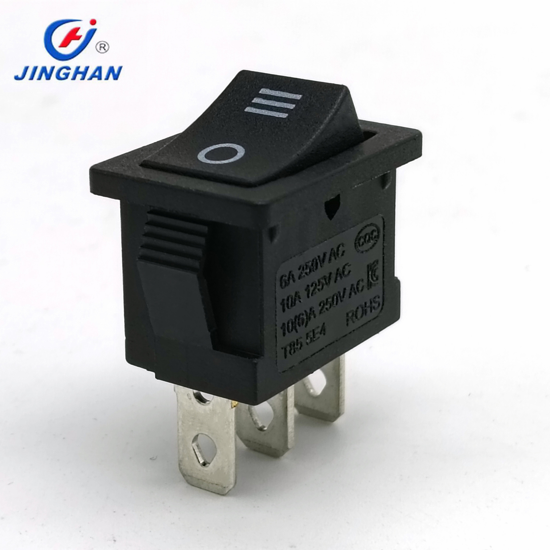 晶瀚 JINGHAN 3P三档船型开关 小家电翘板开关 鱼缸开关KCD1-106D
