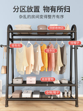 晾衣架落地卧室内挂衣架阳台晒衣架家用简易晾衣杆宿舍晒衣服架子