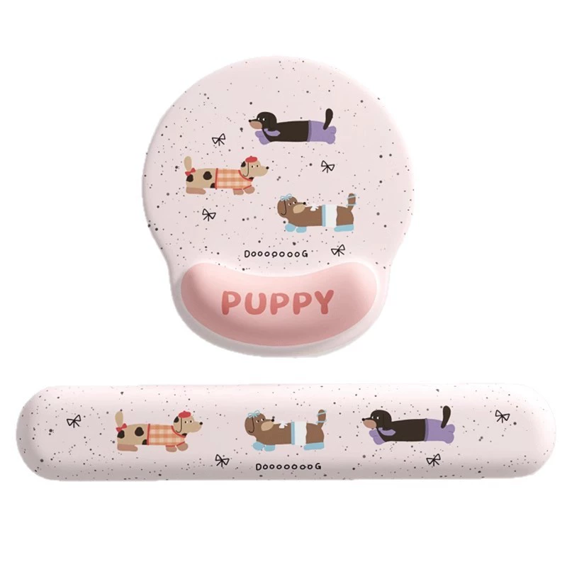 Cartoon wristband, mouse, laptop, keyboard