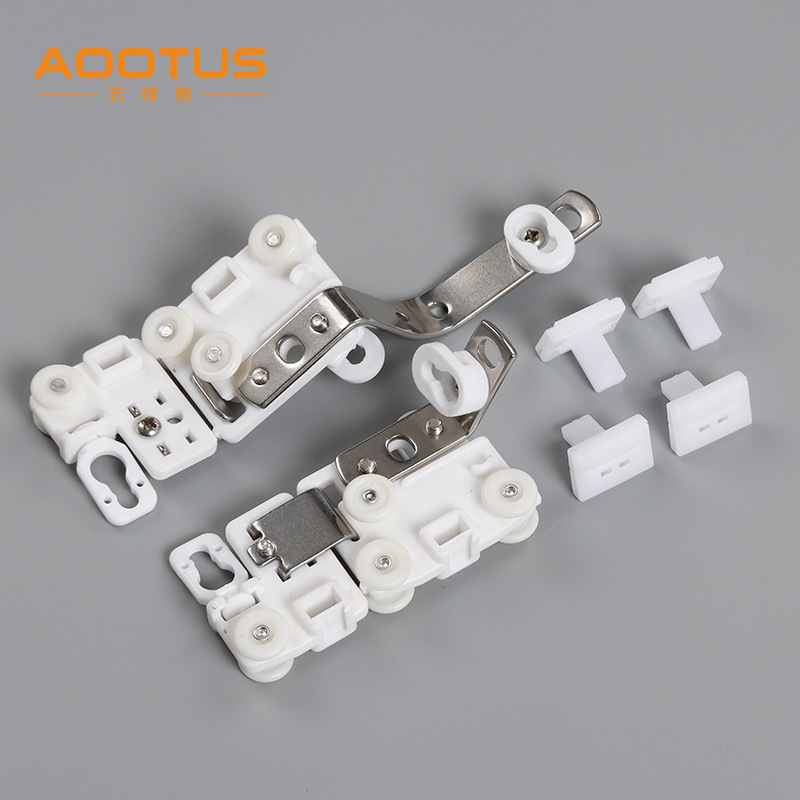 Manufacturer wholesale curtain track pulley, electric curtain opening and closing curtain straight track curved track closer, snake curtain pulley