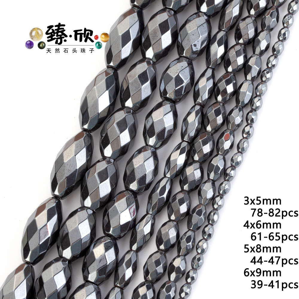 3x5mm 절단 각도 쌀 구슬 자연 색상