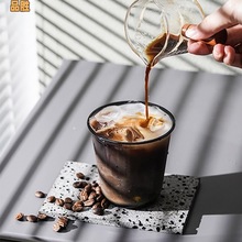 黑杯PET89口径奶茶黑色U型胖胖杯椭圆网红款冷饮一次性咖啡杯