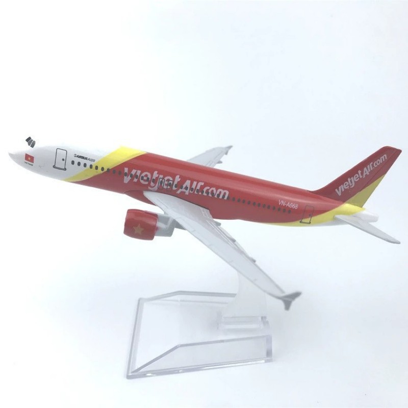 Modelo de avión de simulación de la serie A320 de la aviación extranjera con aleación de tren de aterrizaje