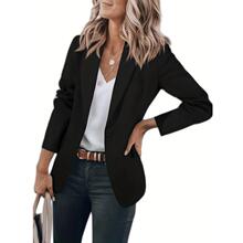 Y 75625 Single Button Solid Color Blazer ��ɫ��װ������