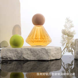 创意雪人透明玻璃香水瓶带喷头圆球盖喷雾瓶可做标签LOGO分装空瓶