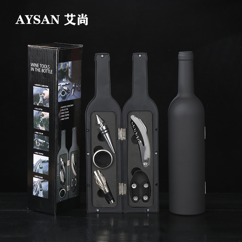 Juego de Sacacorchos para Vino de 5 Piezas de Acero Inoxidable Multifuncional para Hogar image 7