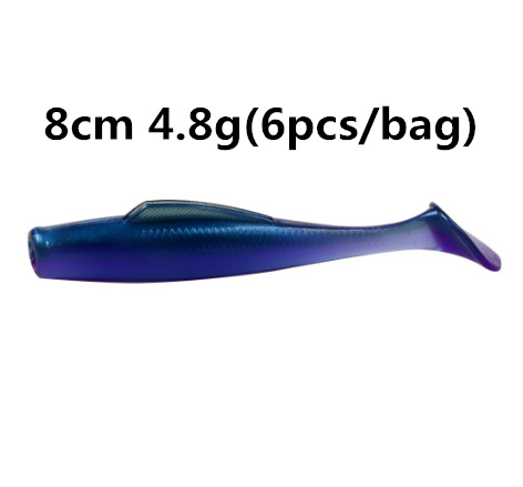 TPR cebo suave T cola flotante Luya gusano suave 6 pack MAN6cm8cm 10cm MinnowZ zman cebo suave