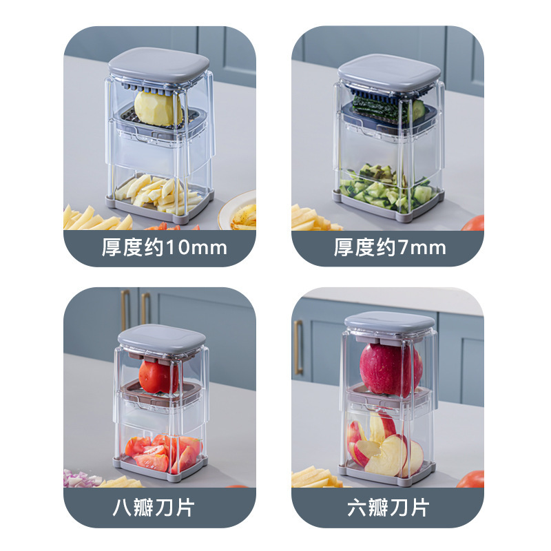 多功能按压切菜器家用厨房番茄苹果分割器专用切薯条7CM切条神器|undefined
