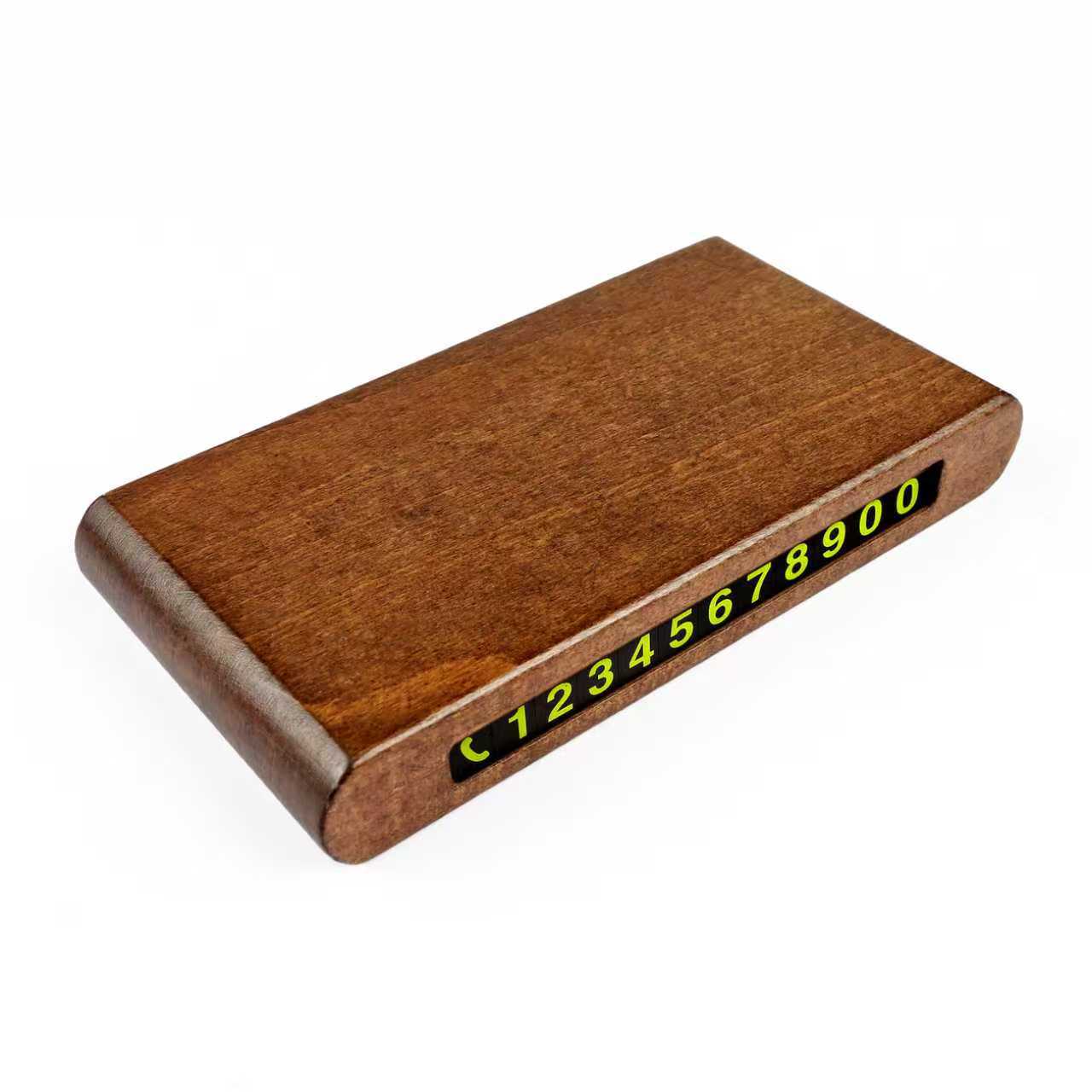 Solid wood temporary parking sign DIY magnetic number plate base, cross-border best-selling custom number plate ornament