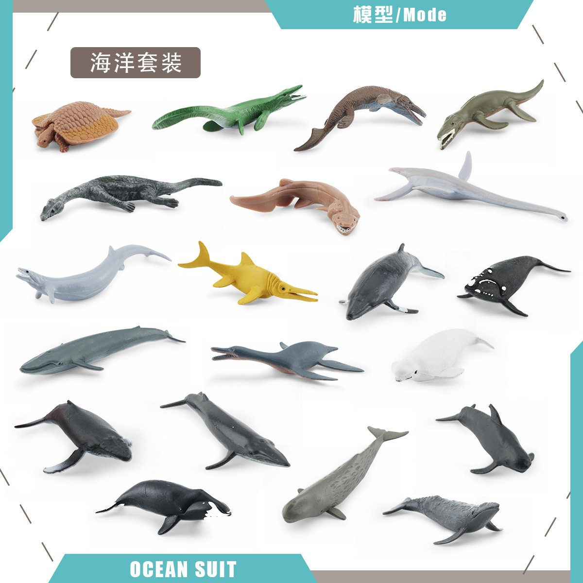 Simulación transfronteriza de una variedad de animales marinos traje de tiburón ballena tortuga delfín pingüino cangrejo criaturas marinas adornos