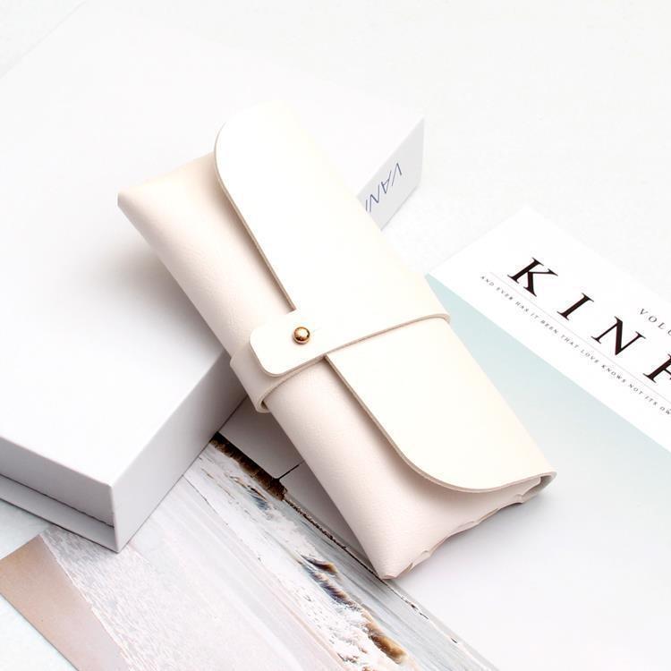Glasses Case Soft Leather Clutch Bag Personalized Portable Fresh Style Glasses Storage Bag Sunglasses Case Korean Style Trendy
