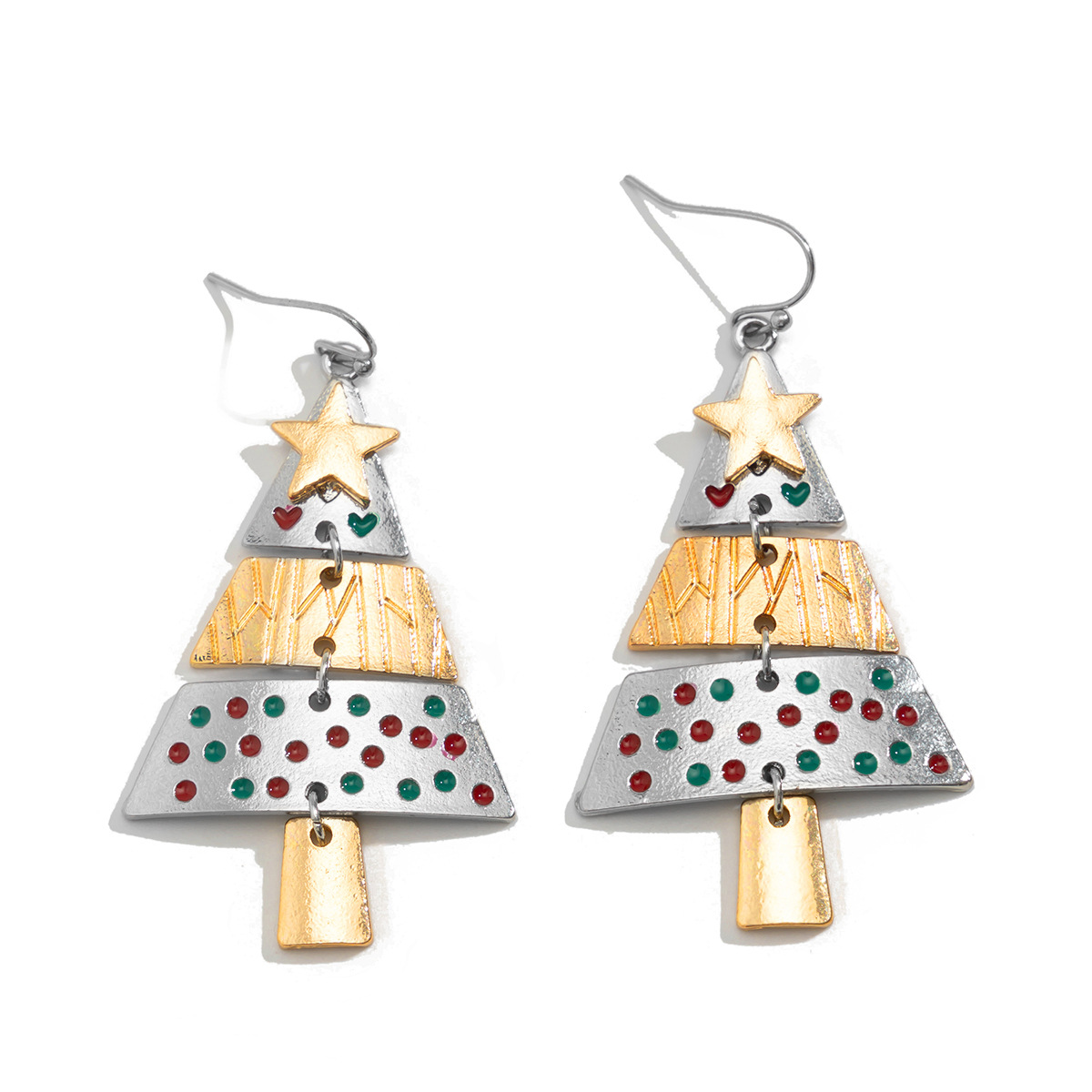 Weihnachtsbaum Anhänger Halskette Set Schmuck Geschenk Damen_voghion.com